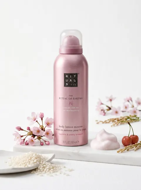 Увлажняющий мусс-лосьон для ухода за кожей Rituals Sakura со сладким ароматом цветов вишни и рисового молока, 150 мл