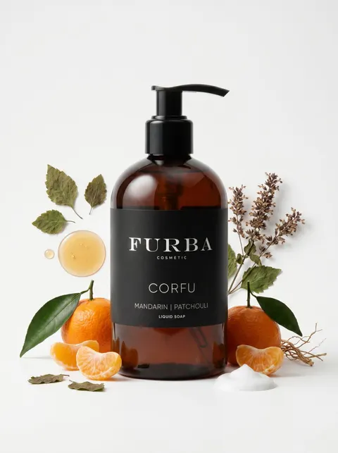 Жидкое мыло "Furba" Corfu с эфирными маслами мандарина и пачули 300 мл